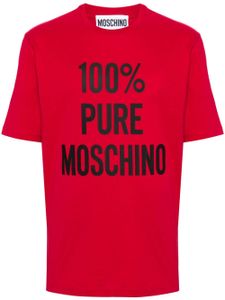 Moschino logo-print cotton t-shirt - Rouge