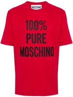 Moschino logo-print cotton t-shirt - Rouge - thumbnail