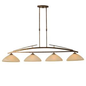 Masterlight Eetkamer hanglamp Bolzano 4-lichts bronsbruin 2939-21-34