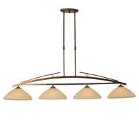 Masterlight Eetkamer hanglamp Bolzano 4-lichts bronsbruin 2939-21-34