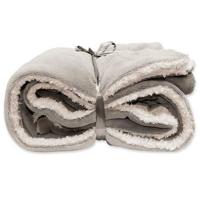 Unique Living | Lars coral fleece|suede plaid 150x200cm chateau grey