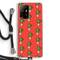 Mini cactus: Oppo A95 5G Transparant Hoesje met koord