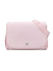 Emporio Armani Kids sac à langer à plaque logo - Rose