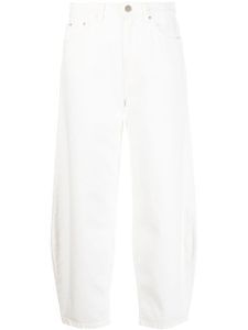 TOTEME pantalon court à taille haute - Blanc