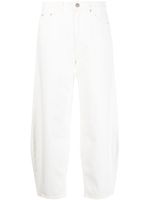 TOTEME pantalon court à taille haute - Blanc