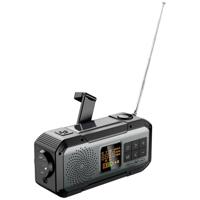 Reflexion TRA555 Noodradio VHF (FM), AM Bluetooth, FM, Noodradio Handslinger, Powerbankfunctie, Zonnepaneel, Zaklamp, Waterdicht, Oplaadbaar Zwart, Grijs - thumbnail