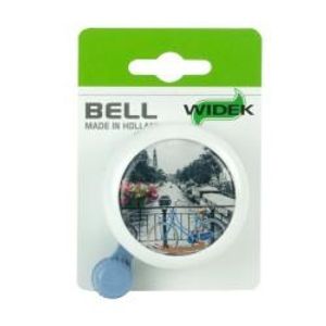 Busch & Muller Widek bel wit fiets op brug bij gracht op kaart