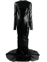 Rick Owens coated long-sleeved gown - Noir - thumbnail