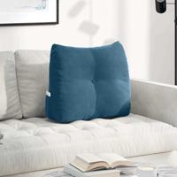 Rugkussen Blauw 60 x 24 x 50 cm Fluweel Rugkussen Blauw 60 x 24 x 50 cm Fluweel