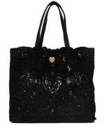 Dolce & Gabbana grand sac cabas Beatrice en crochet - Noir