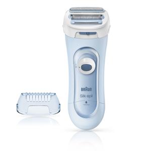 Braun Silk-épil Lady Shaver 5-160 Blauw - 3in1 Draadloos W&D Elek Scheerapparaat, Trimmer En Scrub