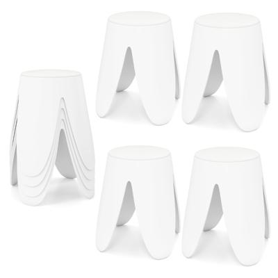 8-delige Stapelbare Krukkenset Ronde Plastic Krukken Draagbare Stoelen Met Kussens