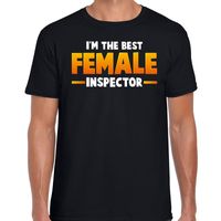 Im the best female inspector t-shirt zwart voor heren - thumbnail