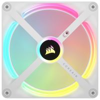 Corsair iCUE LINK QX140 RGB 140mm PWM Fans Starter Kit - Wit case fan 4-pins PWM fan-connector, Incl. controller - thumbnail