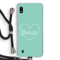Friends heart pastel: Samsung Galaxy A10 Transparant Hoesje met koord