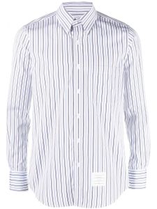 Thom Browne chemise en popeline à rayures - Blanc