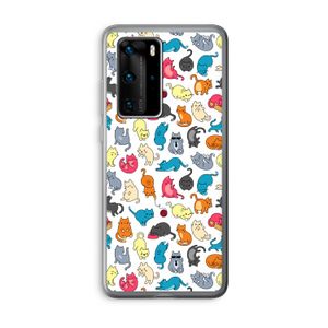 Kleurrijke katten: Huawei P40 Pro Transparant Hoesje