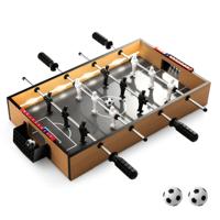 51 cm Mini Tafelvoetbaltafel met LED en Anti-Slip Handvat 2 Voetballen Realistische Figuren Tafelvoetbalspel voor Feestjes Speelkamer