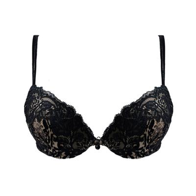 AMBRA DARK/DEEP NUDE Oil-push BH zwart/bruin 0956