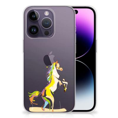 Apple iPhone 14 Pro Telefoonhoesje met Naam Horse Color Apple iPhone 14 Pro Telefoonhoesje met Naam Horse Color