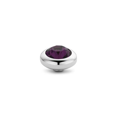 Melano Vivid Basic CZ Steentje Aubergine | Zilver