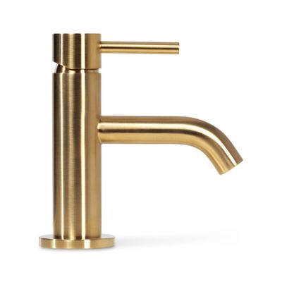 Fonteinkraan Blue Label Brondby | Opbouw | Koudwater kraan | Laag model | Eengreeps | Geborsteld goud PVD