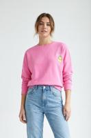 Only Onlliny L/s O-neck Print Cs Swt Sweater 4949763 Wild Orchid Fresh Lemon
