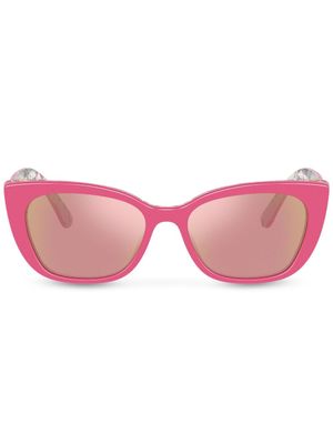 Dolce & Gabbana Eyewear lunettes de soleil Happy Garden à monture carrée - Rose