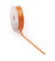 Satijnlint PREMIUM Double face 6mm x 50 meter orange
