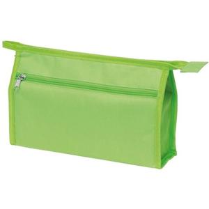 Toilettas/make-up tasje - groen - 28 x 18 cm - kinderen/volwassenen - Reis toilettas/etui