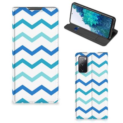 Samsung Galaxy S20 FE | Hoesje met Magneet | Zigzag Blauw
