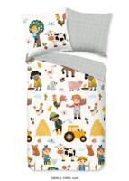 Good Morning Kinderdekbedovertrek "boerderijdieren" - Multi - (135x200 cm) - Katoen