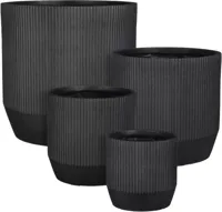 Mica Decorations bloempot Nuovo keramiek 37x36 cm zwart