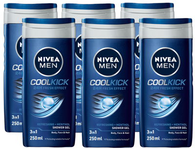 Nivea Men Cool Kick Shower Gel Voordeelverpakking