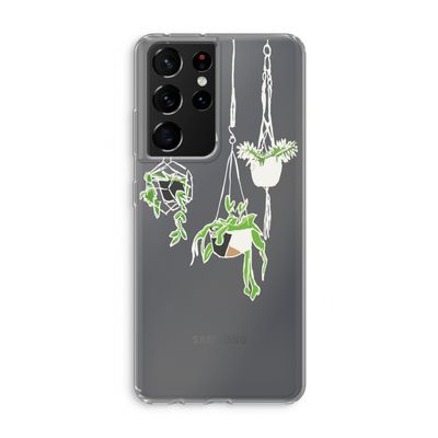 Hang In There: Samsung Galaxy S21 Ultra Transparant Hoesje