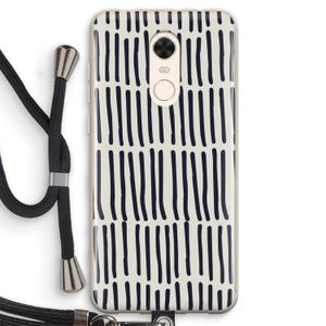 Moroccan stripes: Xiaomi Redmi 5 Transparant Hoesje met koord