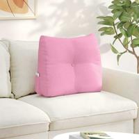VidaXL Rugkussen roze 60 x 24 x 50 cm stof