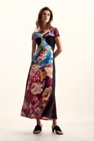 Gebreide jurk bloemen M. C. Lacroix - BLUE - M