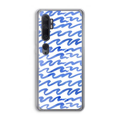 Blauwe golven: Xiaomi Mi Note 10 Pro Transparant Hoesje
