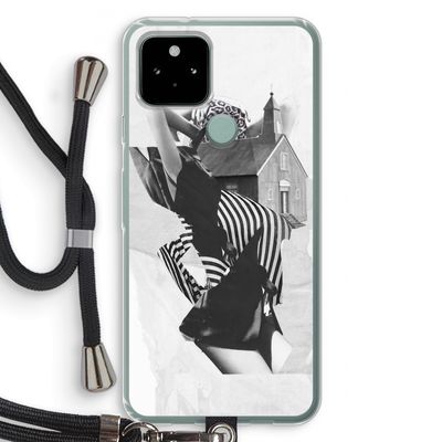 House: Pixel 5 Transparant Hoesje met koord