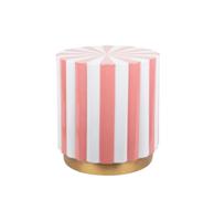 Candy Swirl Poef - Ø40 cm Roze/Wit