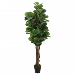 Kunstplant vijgenboom 180 bladeren 150 cm groen