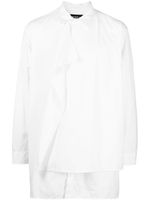 Yohji Yamamoto chemise en coton à manches longues - Blanc - thumbnail