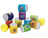 écoiffier werpspel blikken gooien 12 delig - thumbnail