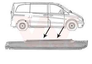 Plaat instaprand VAN WEZEL, Inbouwplaats: rechts: , u.a. fÃ¼r Mercedes-Benz