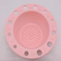 Beauty Tools Silicone Brush Tray Make-up Brush Special Cleaning Bowl (Roze)