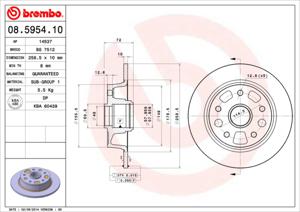 Brembo Remschijven 08.5954.10