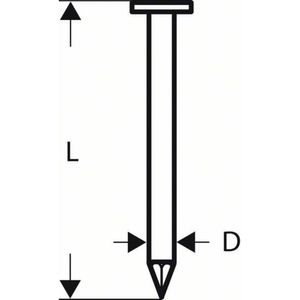 Rondkopstripspijker SN21RK 80G 3,1 mm, 80 mm, verzinkt, glad 3000 stuk(s) Bosch Accessories 2608200034 Afm. (l x b) 80 mm x 3.1 mm