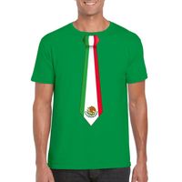 Shirt met Mexico stropdas groen heren 2XL  -