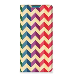 Samsung Galaxy A73 Hoesje met Magneet Zigzag Multi Color